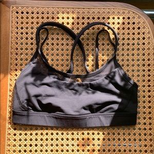 Lululemon black strappy sports bra 4 (no tag)